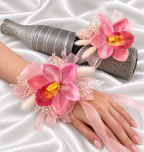 Load image into Gallery viewer, Pink &amp; white orchid corsage &amp; buttonhole AB2131 - School formal, prom, graduation
