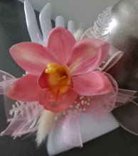 Load image into Gallery viewer, Pink &amp; white orchid corsage &amp; buttonhole AB2131 - School formal, prom, graduation
