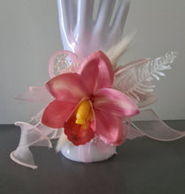 Load image into Gallery viewer, Pink &amp; white orchid corsage &amp; buttonhole AB2131 - School formal, prom, graduation
