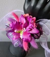 Load image into Gallery viewer, Bright pink fuchsia orchid corsage &amp; buttonhole AB2133 - School formal, prom, graduation
