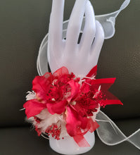 Load image into Gallery viewer, Bright red orchid everlasting flowers corsage AB2134 - School formal, prom, graduation
