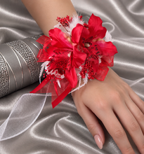Load image into Gallery viewer, Bright red orchid everlasting flowers corsage AB2134 - School formal, prom, graduation
