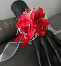 Load image into Gallery viewer, Bright red orchid everlasting flowers corsage AB2134 - School formal, prom, graduation
