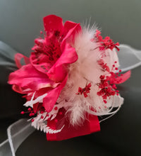 Load image into Gallery viewer, Bright red orchid everlasting flowers corsage AB2134 - School formal, prom, graduation
