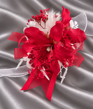 Load image into Gallery viewer, Bright red orchid everlasting flowers corsage AB2134 - School formal, prom, graduation
