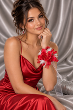 Load image into Gallery viewer, Bright red orchid everlasting flowers corsage AB2134 - School formal, prom, graduation
