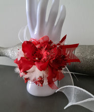 Load image into Gallery viewer, Bright red orchid everlasting flowers corsage AB2134 - School formal, prom, graduation
