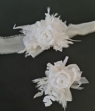 Load image into Gallery viewer, Off White &amp; white preserved French peony corsage &amp; buttonhole AB2136 - School formal, prom, graduation
