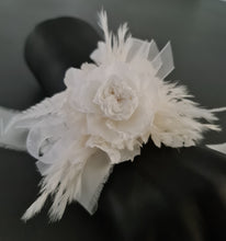 Load image into Gallery viewer, Off White &amp; white preserved French peony corsage &amp; buttonhole AB2136 - School formal, prom, graduation
