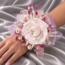 Load image into Gallery viewer, Lilac, pink &amp; neutral preserved French peony corsage &amp; buttonhole AB2137 - School formal, prom, graduation
