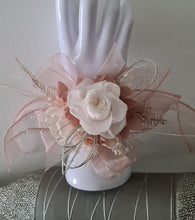 Load image into Gallery viewer, Blush &amp; white preserved French peony corsage &amp; buttonhole AB2139 - School formal, prom, graduation
