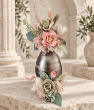 Load image into Gallery viewer, Sage &amp; blush floral cake topper x 2 - wedding, engagement, birthday
