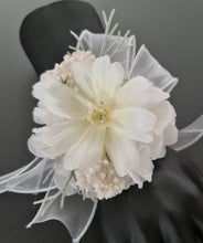 Load image into Gallery viewer, White everlasting flowers corsage &amp; buttonhole AB2144 - School formal, prom, graduation
