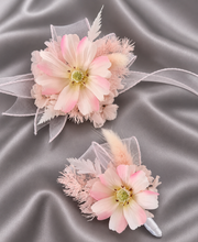 Load image into Gallery viewer, Soft Pink everlasting flowers corsage &amp; buttonhole AB2145 - School formal, prom, graduation
