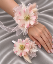 Load image into Gallery viewer, Soft Pink everlasting flowers corsage &amp; buttonhole AB2145 - School formal, prom, graduation
