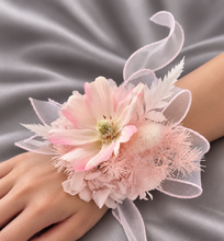 Load image into Gallery viewer, Soft Pink everlasting flowers corsage &amp; buttonhole AB2145 - School formal, prom, graduation
