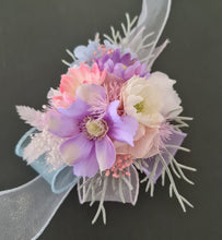Load image into Gallery viewer, Pastel multicolour everlasting flowers corsage &amp; buttonhole AB2147 - School formal, prom, graduation
