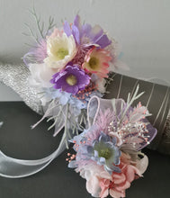 Load image into Gallery viewer, Pastel multicolour everlasting flowers corsage &amp; buttonhole AB2147 - School formal, prom, graduation
