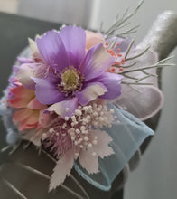 Load image into Gallery viewer, Pastel multicolour everlasting flowers corsage &amp; buttonhole AB2147 - School formal, prom, graduation
