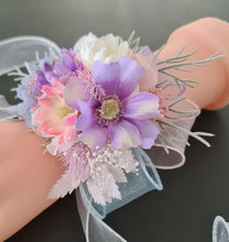 Load image into Gallery viewer, Pastel multicolour everlasting flowers corsage &amp; buttonhole AB2147 - School formal, prom, graduation
