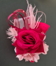 Load image into Gallery viewer, Pink &amp; bright red everlasting flowers corsage &amp; buttonhole AB2148 - School formal, prom, graduation
