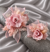 Load image into Gallery viewer, Preserved dusty pink mini roses corsage &amp; buttonhole AB2149 - School formal, prom, graduation
