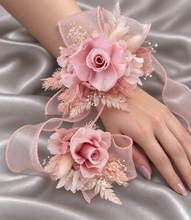 Load image into Gallery viewer, Preserved dusty pink mini roses corsage &amp; buttonhole AB2149 - School formal, prom, graduation
