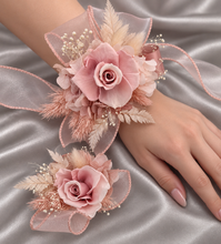 Load image into Gallery viewer, Preserved dusty pink mini roses corsage &amp; buttonhole AB2149 - School formal, prom, graduation
