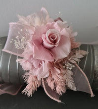 Load image into Gallery viewer, Preserved dusty pink mini roses corsage &amp; buttonhole AB2149 - School formal, prom, graduation
