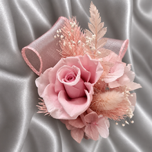 Load image into Gallery viewer, Preserved dusty pink mini roses corsage &amp; buttonhole AB2149 - School formal, prom, graduation
