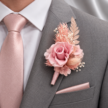 Load image into Gallery viewer, Preserved dusty pink mini roses corsage &amp; buttonhole AB2149 - School formal, prom, graduation
