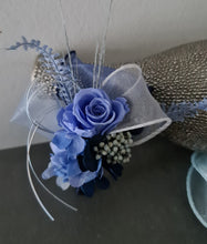 Load image into Gallery viewer, Blue shades preserved flowers corsage &amp; buttonhole AB2154 - School formal, prom, graduation
