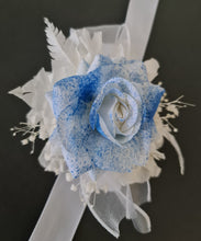 Load image into Gallery viewer, Sprayed blue rose everlasting flowers corsage &amp; buttonhole AB2159 - School formal, prom, graduation
