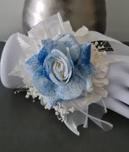 Load image into Gallery viewer, Sprayed blue rose everlasting flowers corsage &amp; buttonhole AB2159 - School formal, prom, graduation
