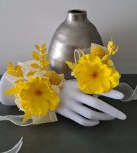Load image into Gallery viewer, Yellow real touch anemone preserved flowers corsage &amp; buttonhole AB2160 - School formal, prom, graduation
