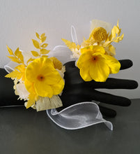 Load image into Gallery viewer, Yellow real touch anemone preserved flowers corsage &amp; buttonhole AB2160 - School formal, prom, graduation
