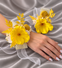 Load image into Gallery viewer, Yellow real touch anemone preserved flowers corsage &amp; buttonhole AB2160 - School formal, prom, graduation
