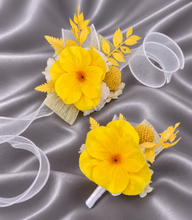 Load image into Gallery viewer, Yellow real touch anemone preserved flowers corsage &amp; buttonhole AB2160 - School formal, prom, graduation
