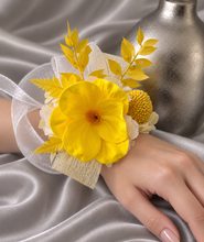 Load image into Gallery viewer, Yellow real touch anemone preserved flowers corsage &amp; buttonhole AB2160 - School formal, prom, graduation
