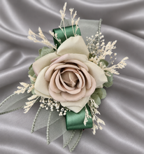 Load image into Gallery viewer, Sage green everlasting flowers corsage AB2168 - School formal, prom, graduation
