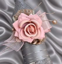Load image into Gallery viewer, Blush &amp; gold everlasting flowers corsage AB2175 - School formal, prom, graduation
