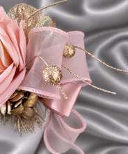 Load image into Gallery viewer, Blush &amp; gold everlasting flowers corsage AB2175 - School formal, prom, graduation
