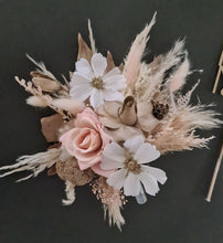 Load image into Gallery viewer, Everlasting flowers blush, champagne gold &amp; neutral cake topper AB2180
