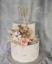 Load image into Gallery viewer, Everlasting flowers blush, champagne gold &amp; neutral cake topper AB2182
