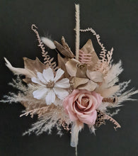 Load image into Gallery viewer, Everlasting flowers blush, champagne gold &amp; neutral cake topper AB2182
