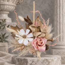 Load image into Gallery viewer, Everlasting flowers blush, champagne gold &amp; neutral cake topper AB2182
