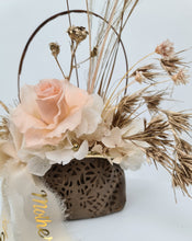 Load image into Gallery viewer, Mini preserved blush rose in leather coin purse – AB2186

