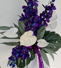Load image into Gallery viewer, Singapore orchids &amp; anthurium flowers with lights flowers arrangement – AB2190
