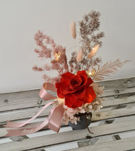 Load image into Gallery viewer, Preserved red rose with blush &amp; lights –  AB2195
