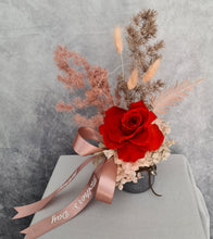 Load image into Gallery viewer, Preserved red rose with blush &amp; lights –  AB2195
